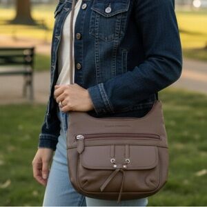 Stone Mountain Brown Genuine Leather Crossbody